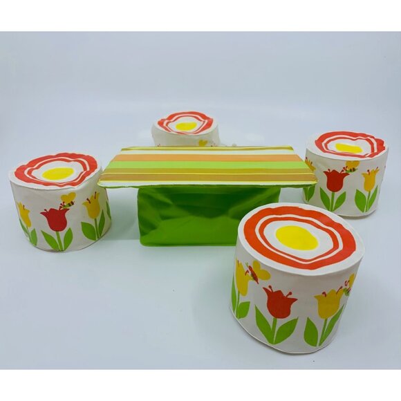 Vintage 1970's Barbie Puff and Play Furniture lot 9 pieces - Picture 9 of 16